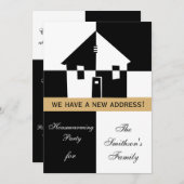 引っ越し祝いパーティーパーティの招待状 招待状 (正面/裏面)