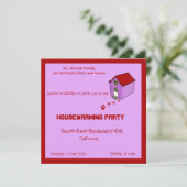 引っ越し祝いパーティーパーティの招待状 招待状 (スタンド正面)
