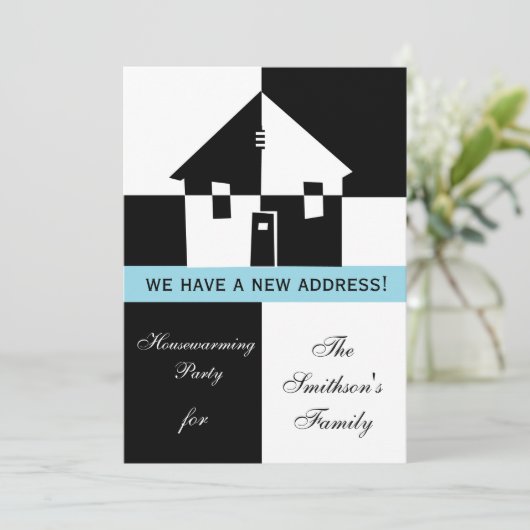 引っ越し祝いパーティーパーティの招待状 招待状 (スタンド正面)
