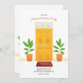 引っ越し祝いパーティーパーティの招待状 招待状 (正面/裏面)