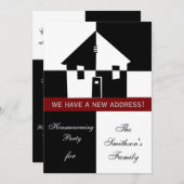 引っ越し祝いパーティーパーティの招待状 招待状 (正面/裏面)