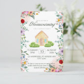 引っ越し祝いパーティーパーティの招待状、新しいホームへの招待 招待状 (スタンド正面)