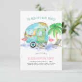 引っ越し祝いパーティーパーティの招待状|水彩トレーラー 招待状 (スタンド正面)