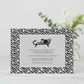 引っ越し祝いパーティーパーティの招待状{Zebra Print} 招待状 (スタンド正面)