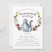 引っ越し祝いパーティーパーティパーティーキャットテーマ 招待状 (正面)