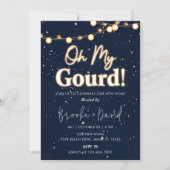 引っ越し祝いパーティーパーティーおおグルド！ブラック&ホワイト 招待状 (正面)