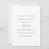 引っ越し祝いパーティーパーティーかわいい居心地の良いキッチンツリーフリー 招待状 (裏面)