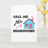 引っ越し祝いパーティーパーティーがホームオーナーに電話する カード (黄色い花)