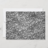 引っ越し祝いパーティーパーティーきらめくグリッターブラック 招待状 (裏面)