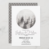 引っ越し祝いパーティーパーティーの新しい家の山々 招待状 (正面/裏面)