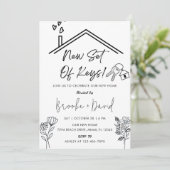 引っ越し祝いパーティーパーティーの新しい鍵 招待状 (スタンド正面)