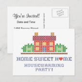 引っ越し祝いパーティーパーティーはがき インビテーションポストカード (正面/裏面)