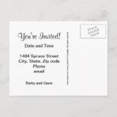 引っ越し祝いパーティーパーティーはがき インビテーションポストカード (裏面)