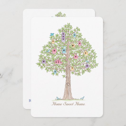 引っ越し祝いパーティーパーティーまたはアドレスカードの変更。 招待状 (正面/裏面)