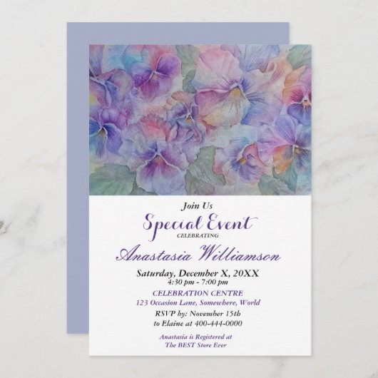 引っ越し祝いパーティーパーティーイベント招待状 招待状 (正面/裏面)