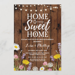 引っ越し祝いパーティーパーティーウッド鍵ホームスイートホーム招待状 招待状