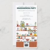 引っ越し祝いパーティーパーティーキッチンツリーフリー招待状 セーブザデート (正面)