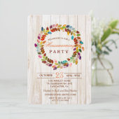 引っ越し祝いパーティーパーティーグリッターリース招待状 招待状 (スタンド正面)