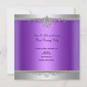 引っ越し祝いパーティーパーティーシャンパンシャンデリアソファ 招待状 (裏面)