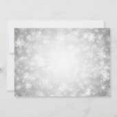 引っ越し祝いパーティーパーティーシルバーウィンターワンダーランド 招待状 (裏面)