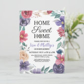 引っ越し祝いパーティーパーティージュエルフラワーズフローラニューホーム 招待状 (スタンド正面)