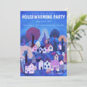 引っ越し祝いパーティーパーティースケッチキュートカントリービレッジ 招待状 (スタンド正面)