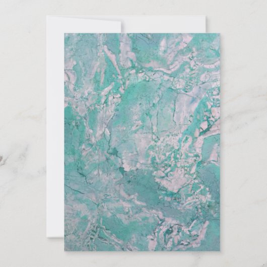 引っ越し祝いパーティーパーティースケルトン鍵ティール(緑がかった色)大理石 招待状 (裏面)