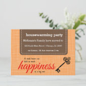 引っ越し祝いパーティーパーティータイポグラフィ 招待状 (スタンド正面)