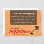 引っ越し祝いパーティーパーティータイポグラフィ 招待状 (正面/裏面)