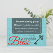 引っ越し祝いパーティーパーティータイポグラフィ 招待状 (スタンド正面)