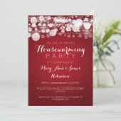 引っ越し祝いパーティーパーティードモダンット(赤) 招待状 (スタンド正面)