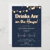 引っ越し祝いパーティーパーティードリンクが家にある 招待状 (正面)