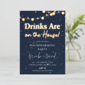 引っ越し祝いパーティーパーティードリンクが家にある 招待状 (スタンド正面)