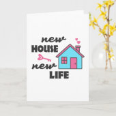 引っ越し祝いパーティーパーティーニューハウスニューライフ カード (黄色い花)