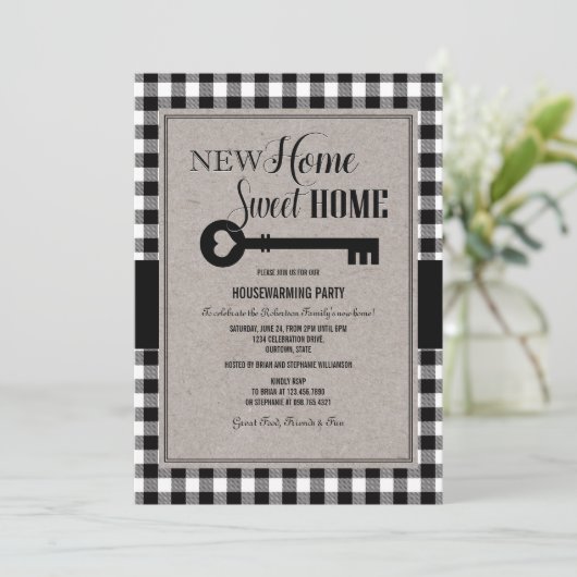 引っ越し祝いパーティーパーティーニューホームお祝い招待状 招待状 (スタンド正面)
