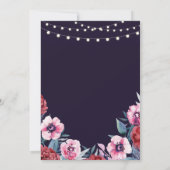 引っ越し祝いパーティーパーティーネイビーピンクニューホーム招待状 招待状 (裏面)