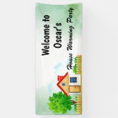 引っ越し祝いパーティーパーティーバナー 横断幕 (縦)