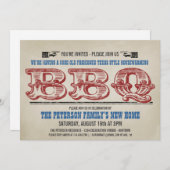 引っ越し祝いパーティーパーティーバーベク招待状 招待状 (正面/裏面)