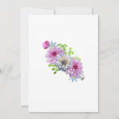 引っ越し祝いパーティーパーティーピンクフローラ縁ど金ゴールド 招待状 (裏面)