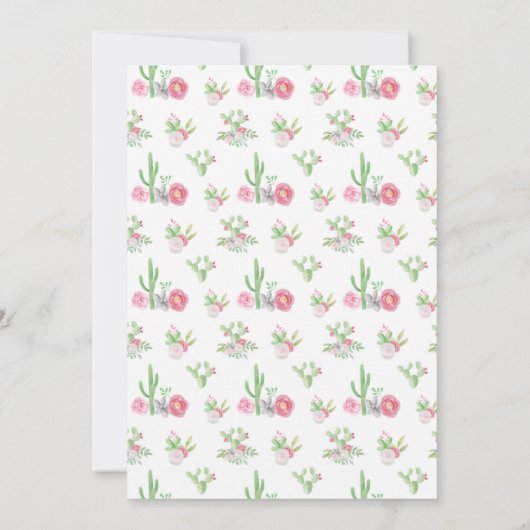 引っ越し祝いパーティーパーティーフィエスタカクタス招待状 招待状 (裏面)