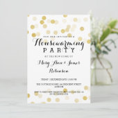 引っ越し祝いパーティーパーティーフェイク金箔グリッター灯 招待状 (スタンド正面)