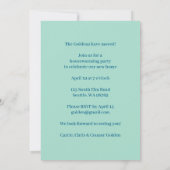 引っ越し祝いパーティーパーティーフローラブーケニューホームカワイイ 招待状 (裏面)