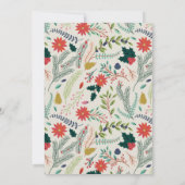 引っ越し祝いパーティーパーティーフローラルパターン招待状 招待状 (裏面)