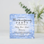 引っ越し祝いパーティーパーティーブルーウィンターワンダーランド 招待状 (スタンド正面)