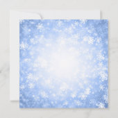 引っ越し祝いパーティーパーティーブルーウィンターワンダーランド 招待状 (裏面)