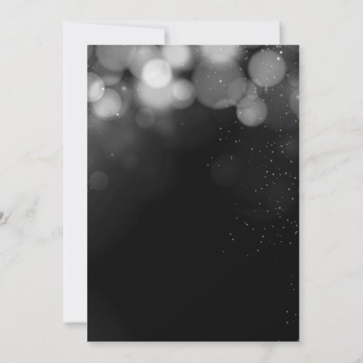 引っ越し祝いパーティーパーティーホームスイートホームシルバーグリッター 招待状 (裏面)