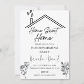 引っ越し祝いパーティーパーティーホームスイートホーム 招待状 (正面)