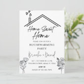 引っ越し祝いパーティーパーティーホームスイートホーム 招待状 (スタンド正面)