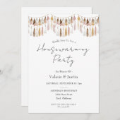 引っ越し祝いパーティーパーティーボホタッセル 招待状 (正面/裏面)