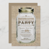 引っ越し祝いパーティーパーティーメイスンジャー 招待状 (正面/裏面)